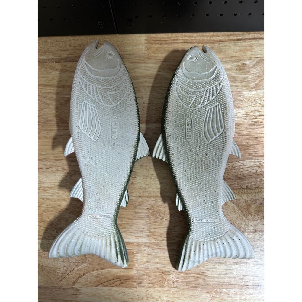 Rivers Edge Bass Fish Sandals 10 10.5 M Slides Outdoor Shoes Joke Meme Gag 1C - Picture 2 of 3